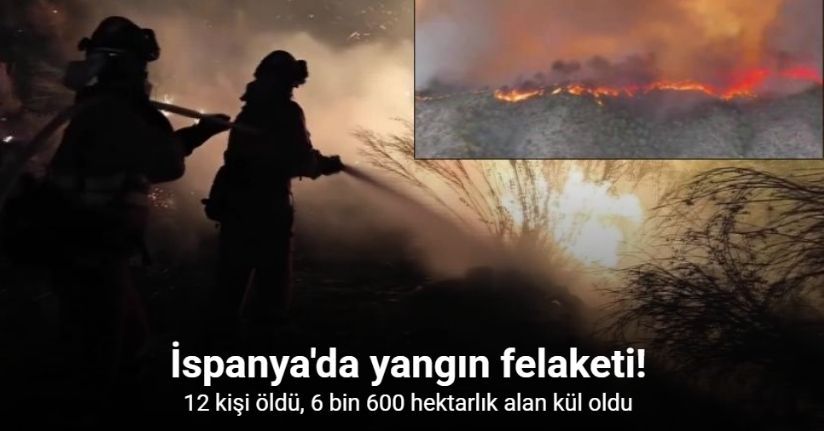 İspanya'daki orman yangınında 6 bin 600 hektarlık alan kül oldu