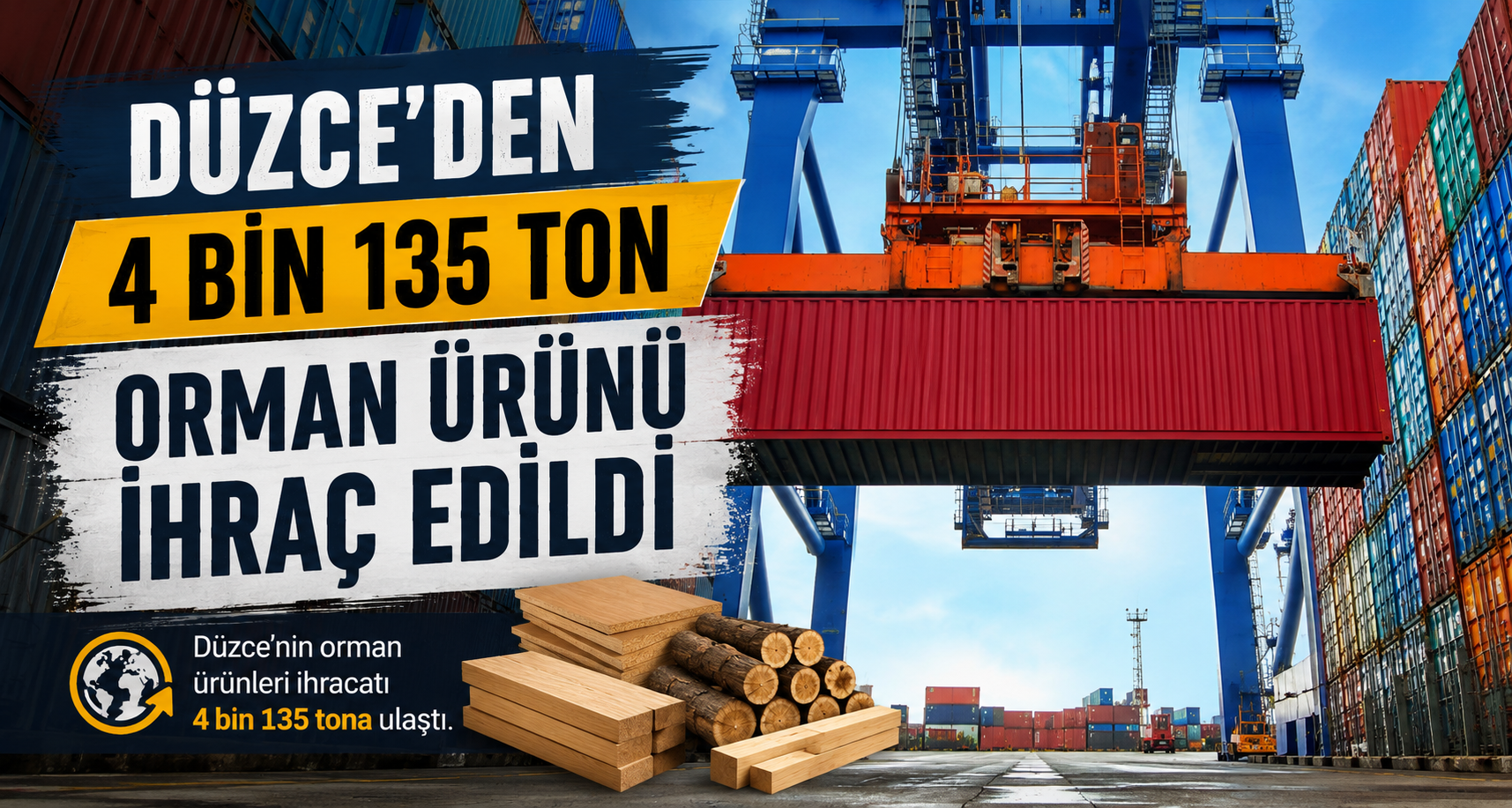 Düzce'den 4 Bin 135 Ton Orman Ürünü İhraç Edildi