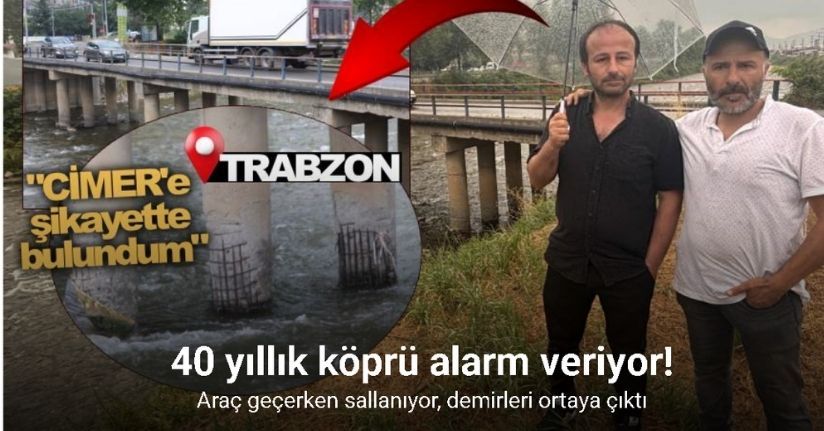 Ayaklarının betonu dökülen, demirleri açığa çıkan köprü korkutuyor