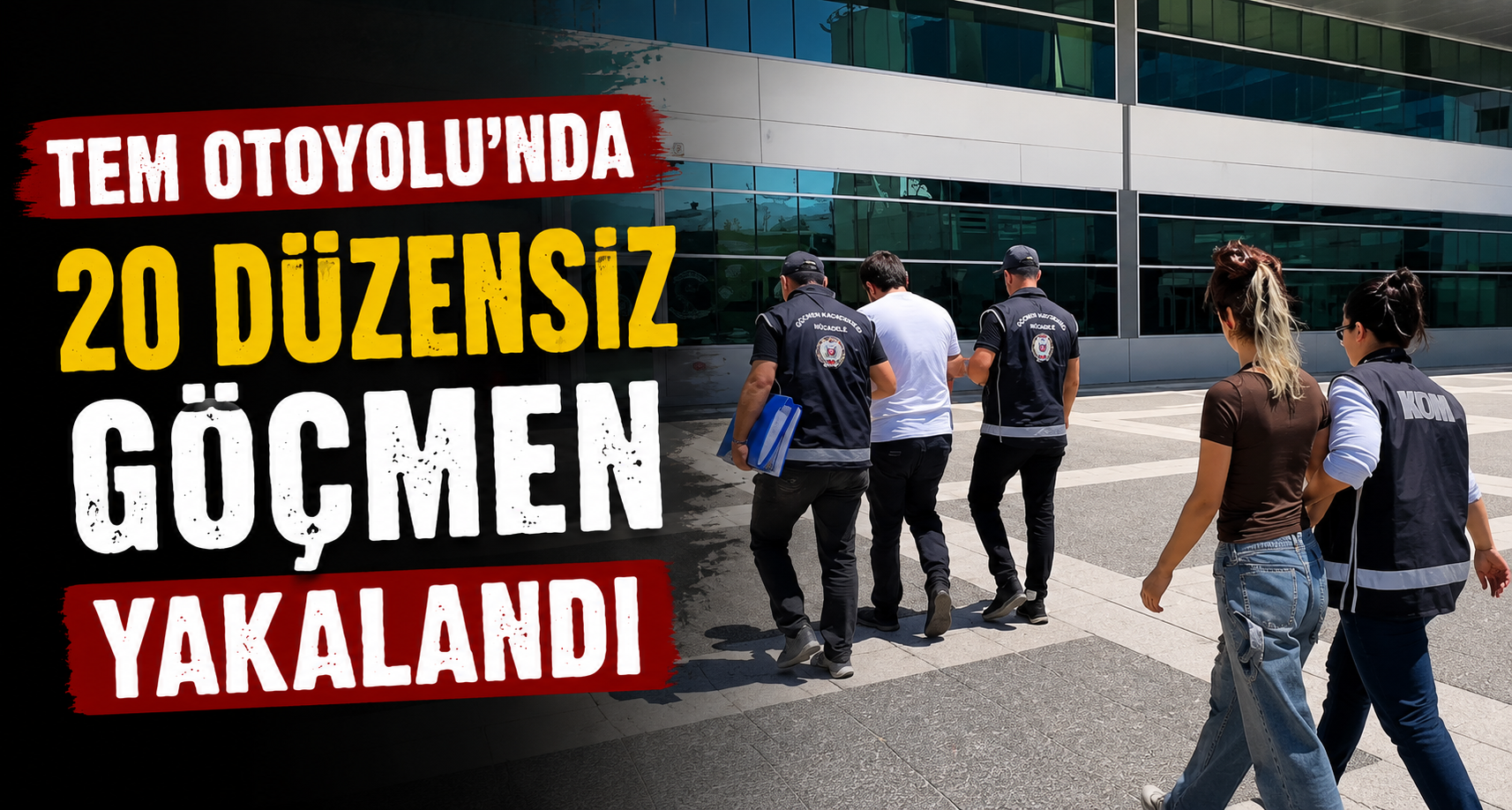TEM Otoyolu'nda 20 düzensiz göçmen yakalandı