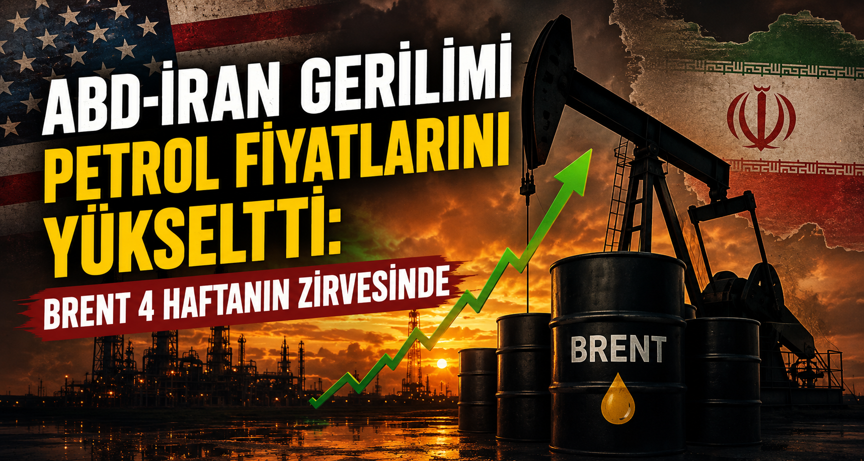 ABD-İran gerilimi petrol fiyatlarını yükseltti: Brent 4 haftanın zirvesinde
