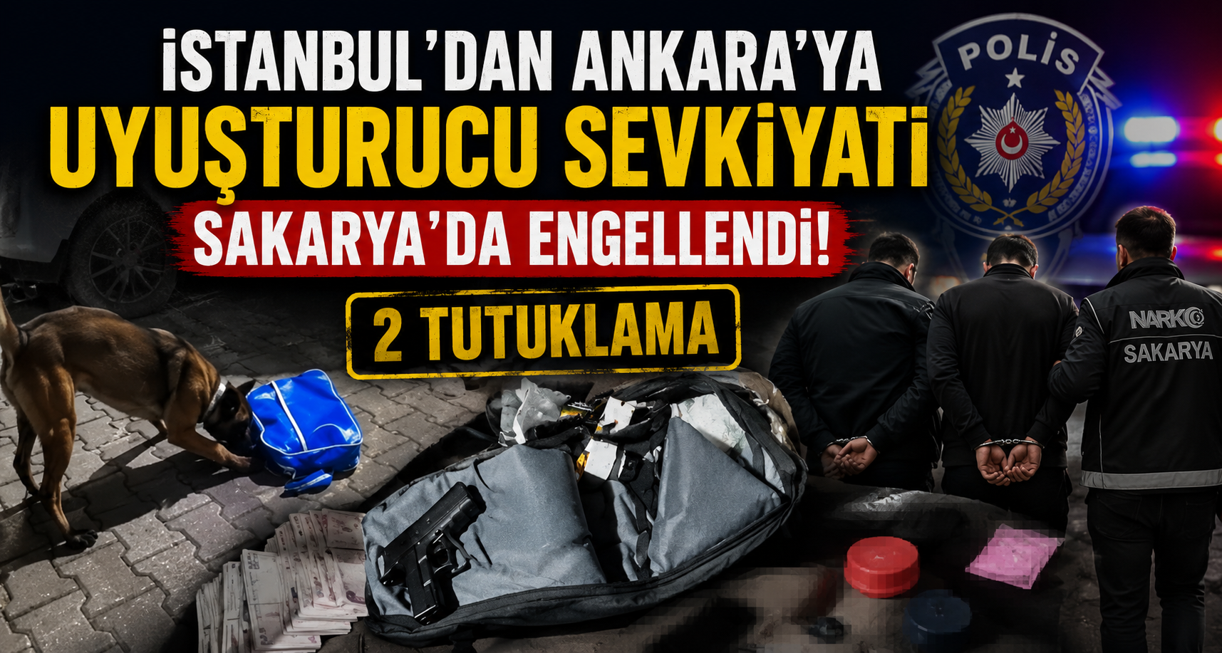 İstanbul'dan Ankara'ya uyuşturucu sevkiyatı Sakarya'da engellendi: 2 tutuklama