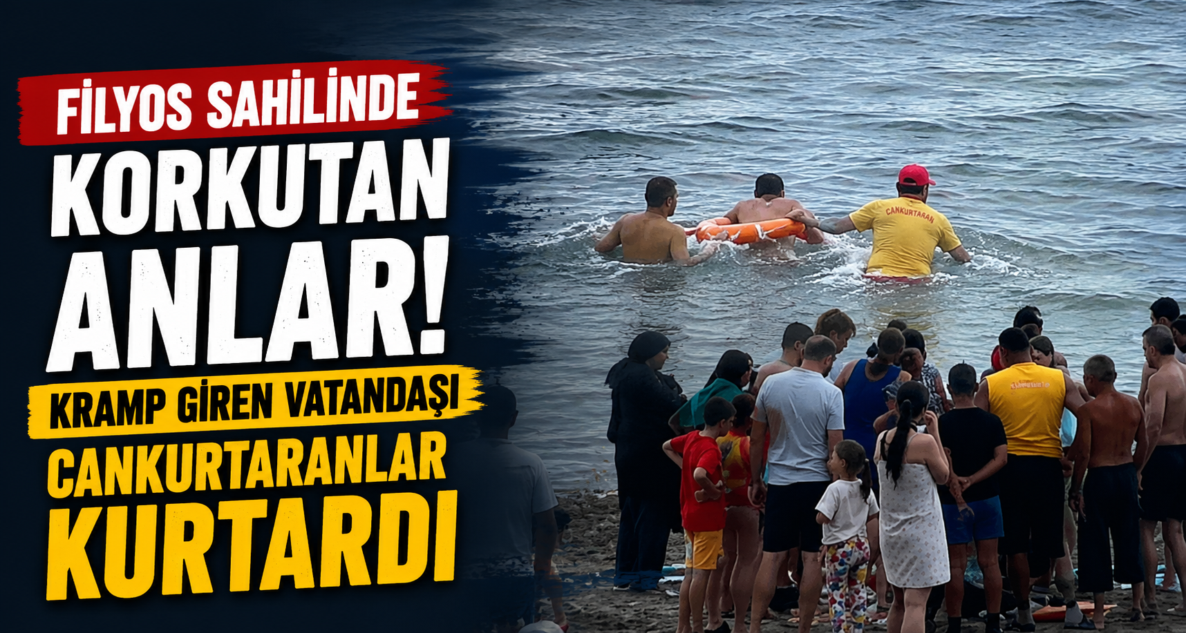 Filyos sahilinde korkutan anlar, kramp giren vatandaşı cankurtaranlar kurtardı