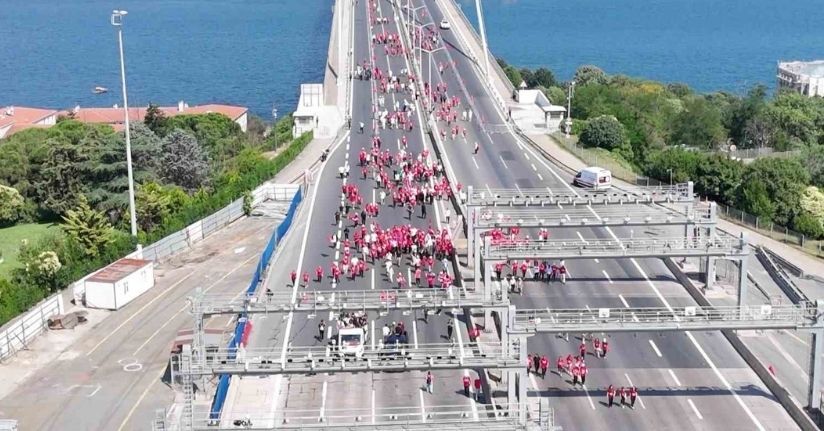 15 Temmuz Demokrasi ve Milli Birlik Günü yürüyüşü dron ile görüntülendi
