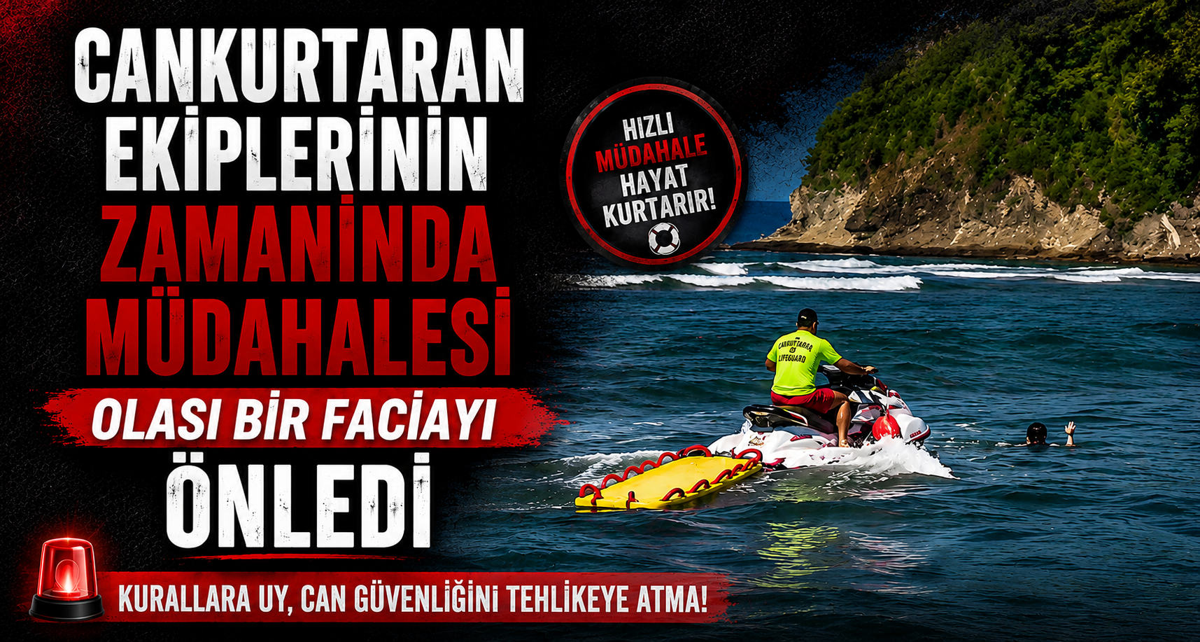 Akçakoca’da Cankurtaranlar Olası Faciayı Önledi