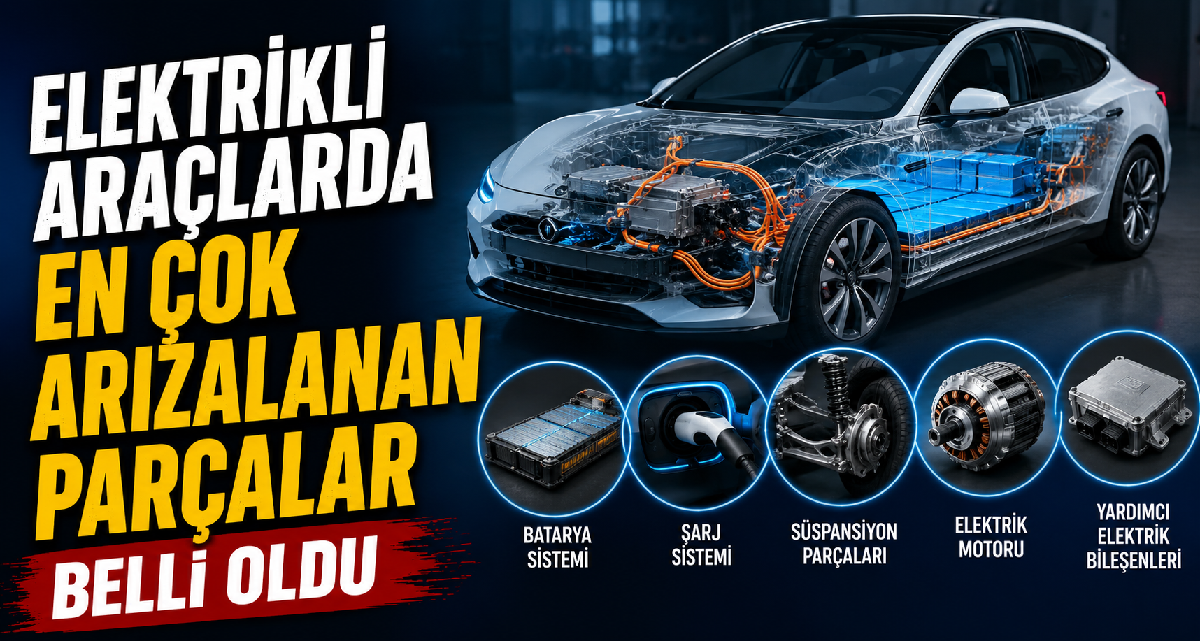 Elektrikli araçlarda en çok arızalanan parçalar belli oldu