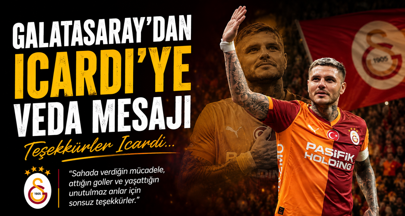 Galatasaray’dan Icardi’ye veda mesajı