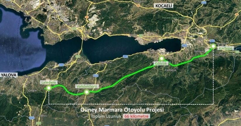 78 kilometrelik Kocaeli-Yalova Otoyolu'nda planlar onaylandı