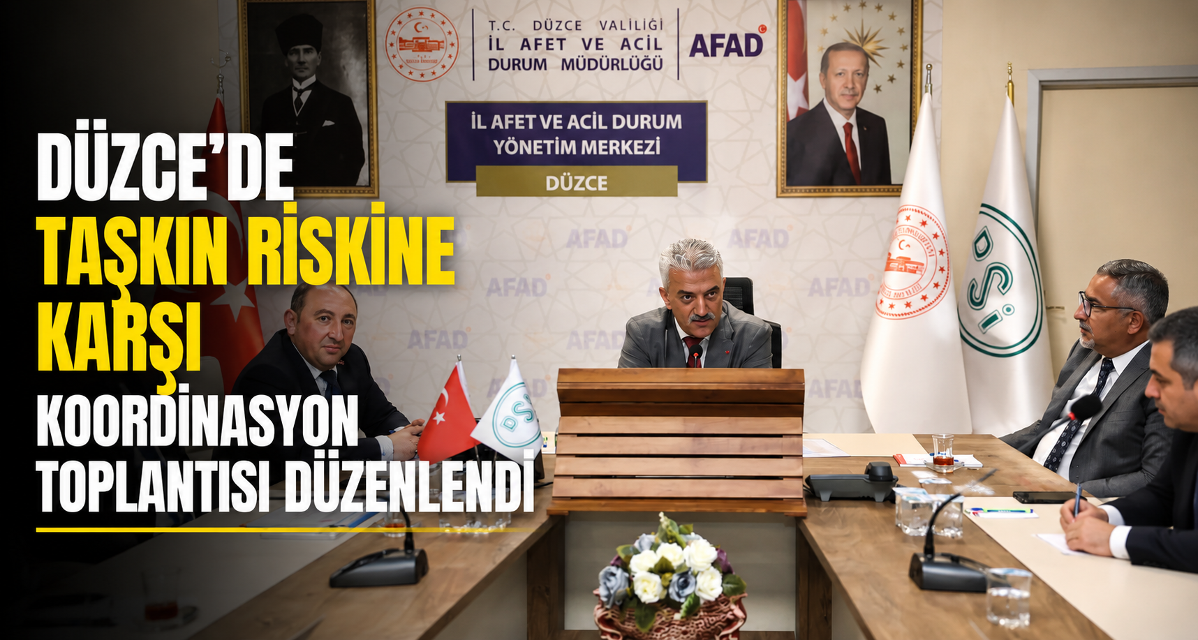 Düzce'de taşkın riskine karşı koordinasyon toplantısı düzenlendi