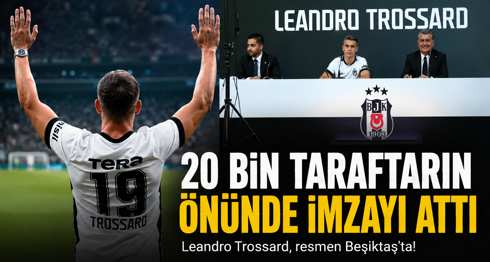 Leandro Trossard, 20 bin taraftarın önünde imzayı attı