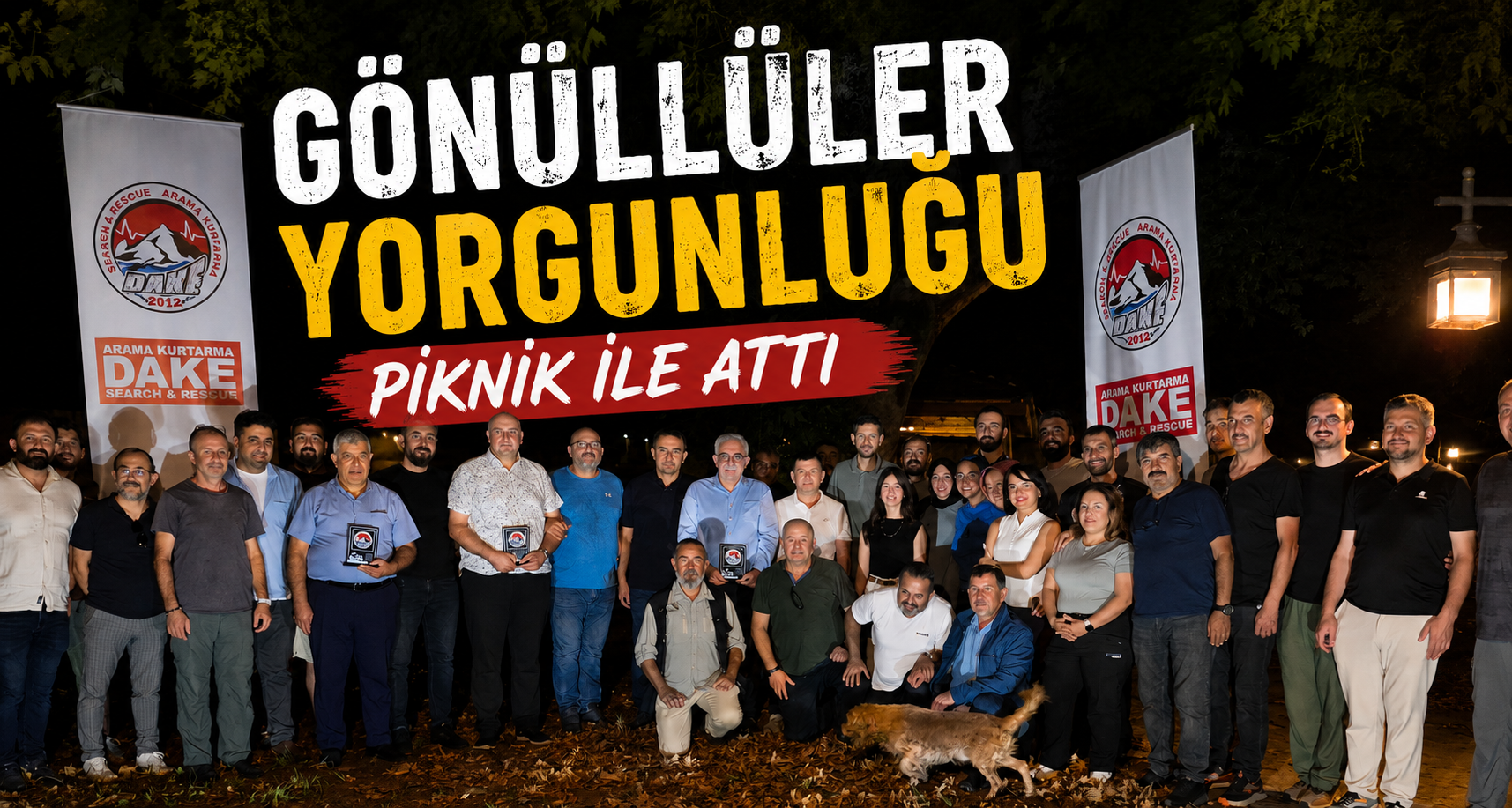 Gönüllüler yorgunluğu piknik ile attı