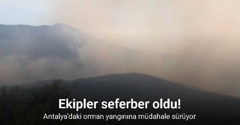 Antalya’daki orman yangınına müdahale sürüyor