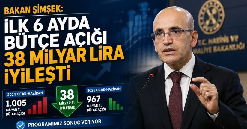 Bakan Şimşek: İlk 6 ayda bütçe açığı 38 milyar lira iyileşti