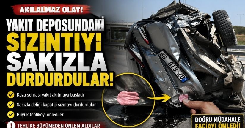 Yakıt deposundaki sızıntıyı sakızla durdurdular