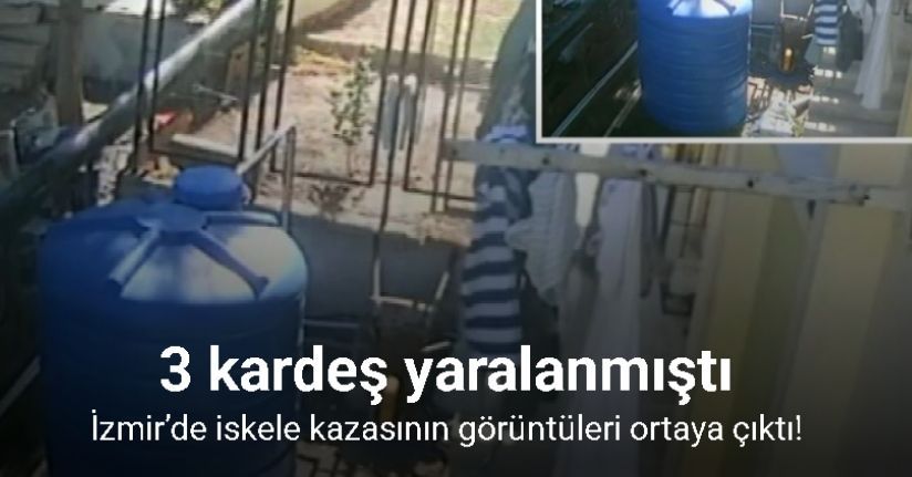 İzmir’de 3 kardeşin yaralandığı iskele kazası kamerada