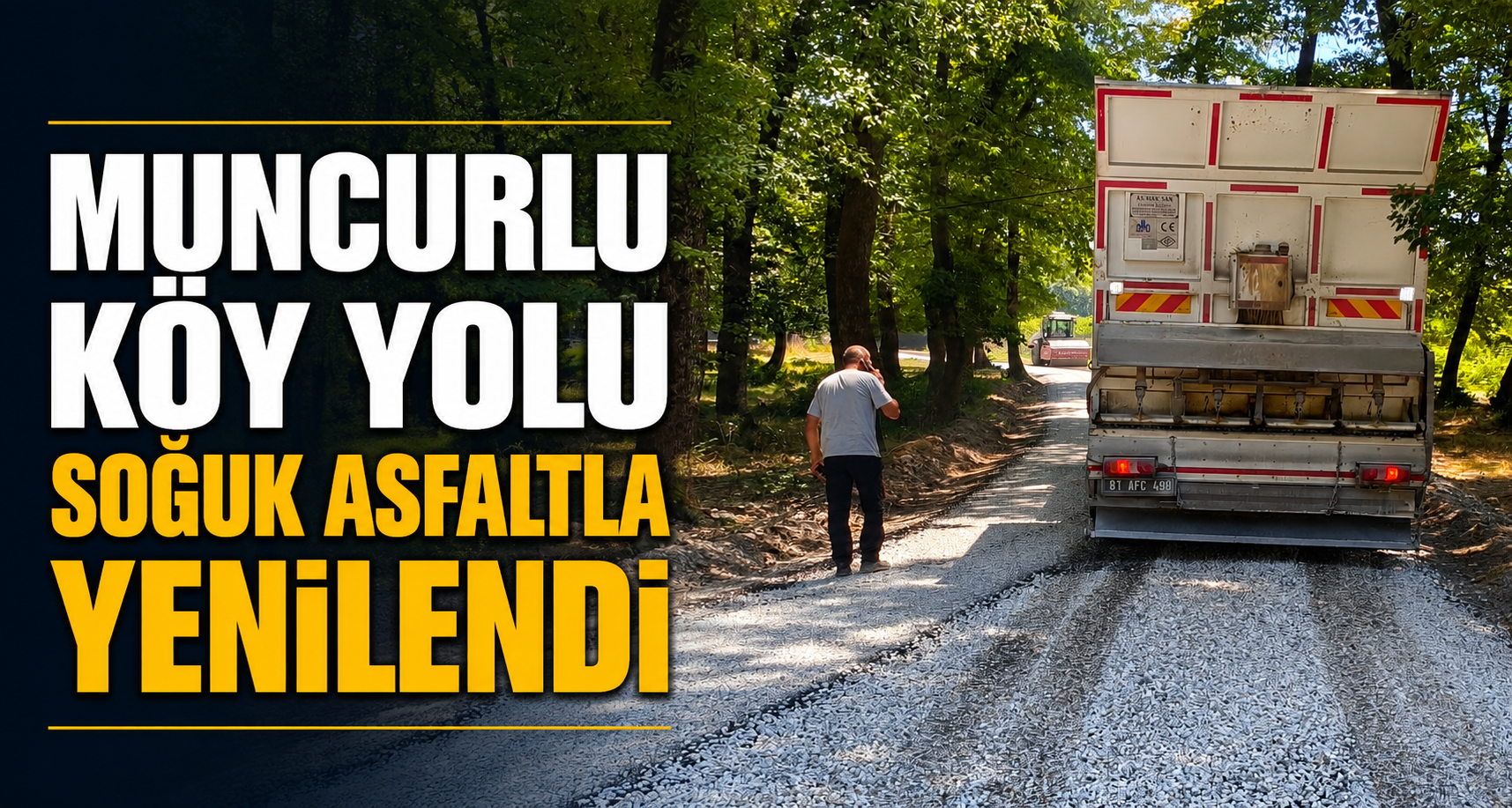 Muncurlu Köy Yolu Soğuk Asfaltla Yenilendi