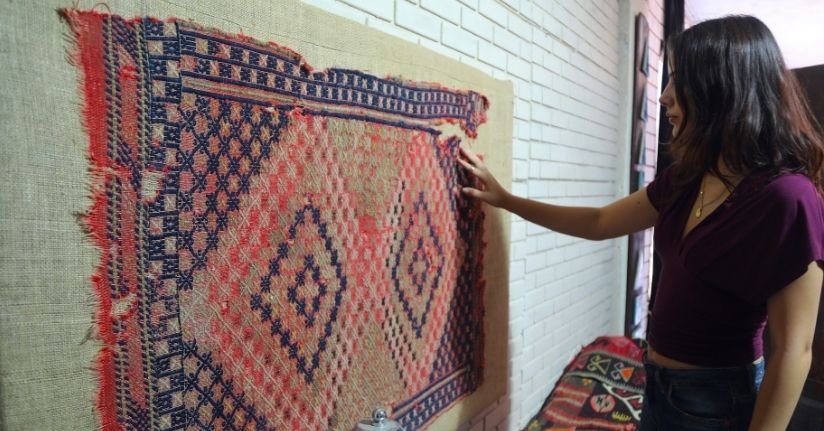 Antalya güneşinde soldurulan tarihi halılar, ABD ve Avrupa'da duvarları süslüyor