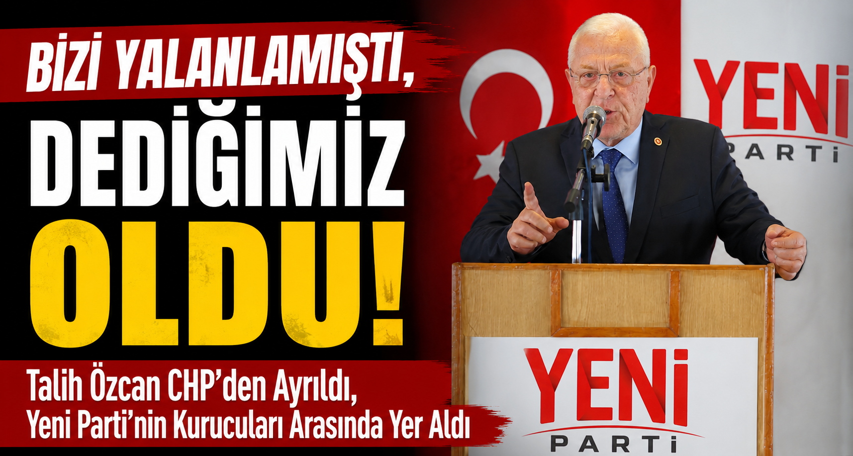 Talih Özcan CHP'den Ayrıldı, Yeni Parti'nin Kurucuları Arasında Yer Aldı