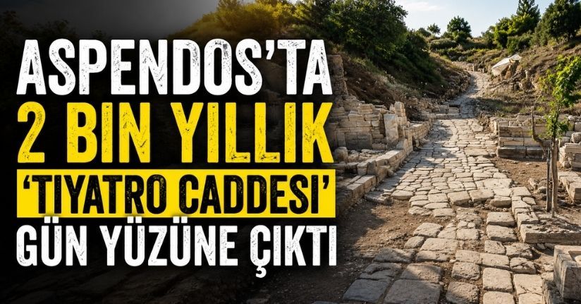Aspendos'ta 2 bin yıllık 'Tiyatro Caddesi' gün yüzüne çıktı