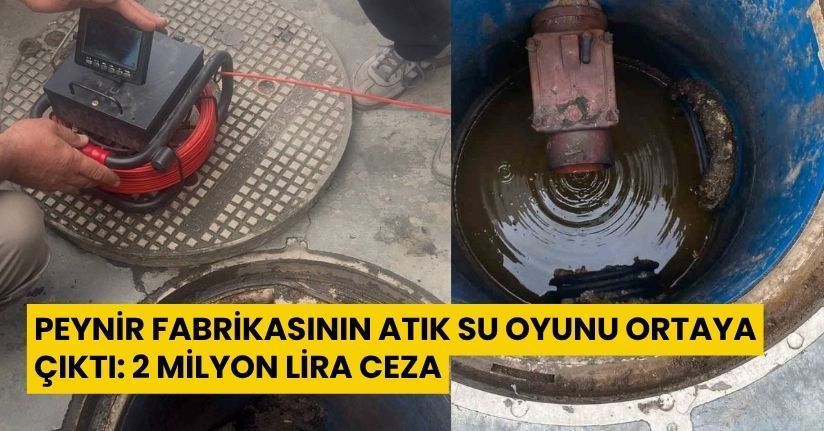 Peynir fabrikasının atık su oyunu ortaya çıktı: 2 milyon lira ceza