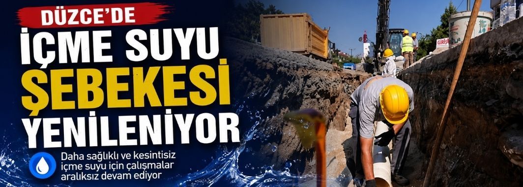 Düzce'de içme suyu şebekesi yenileniyor