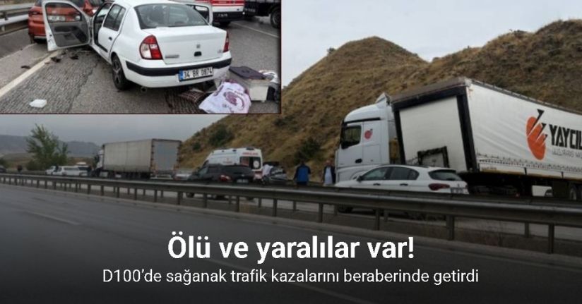D100’de sağanak trafik kazalarını beraberinde getirdi: Ölü ve yaralılar var