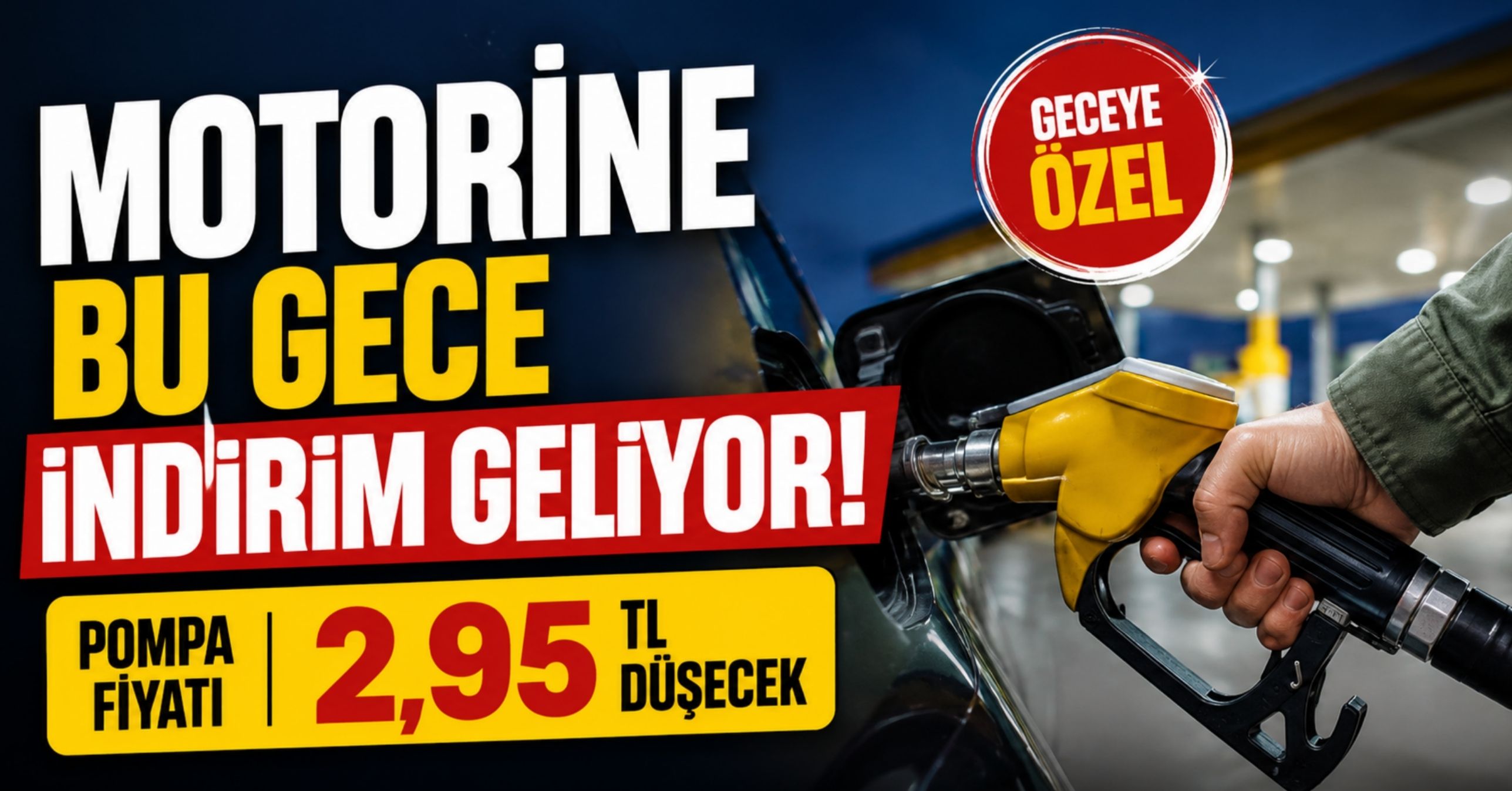 Motorine Bu Gece İndirim Geliyor: Pompa Fiyatı 2,95 TL Düşecek