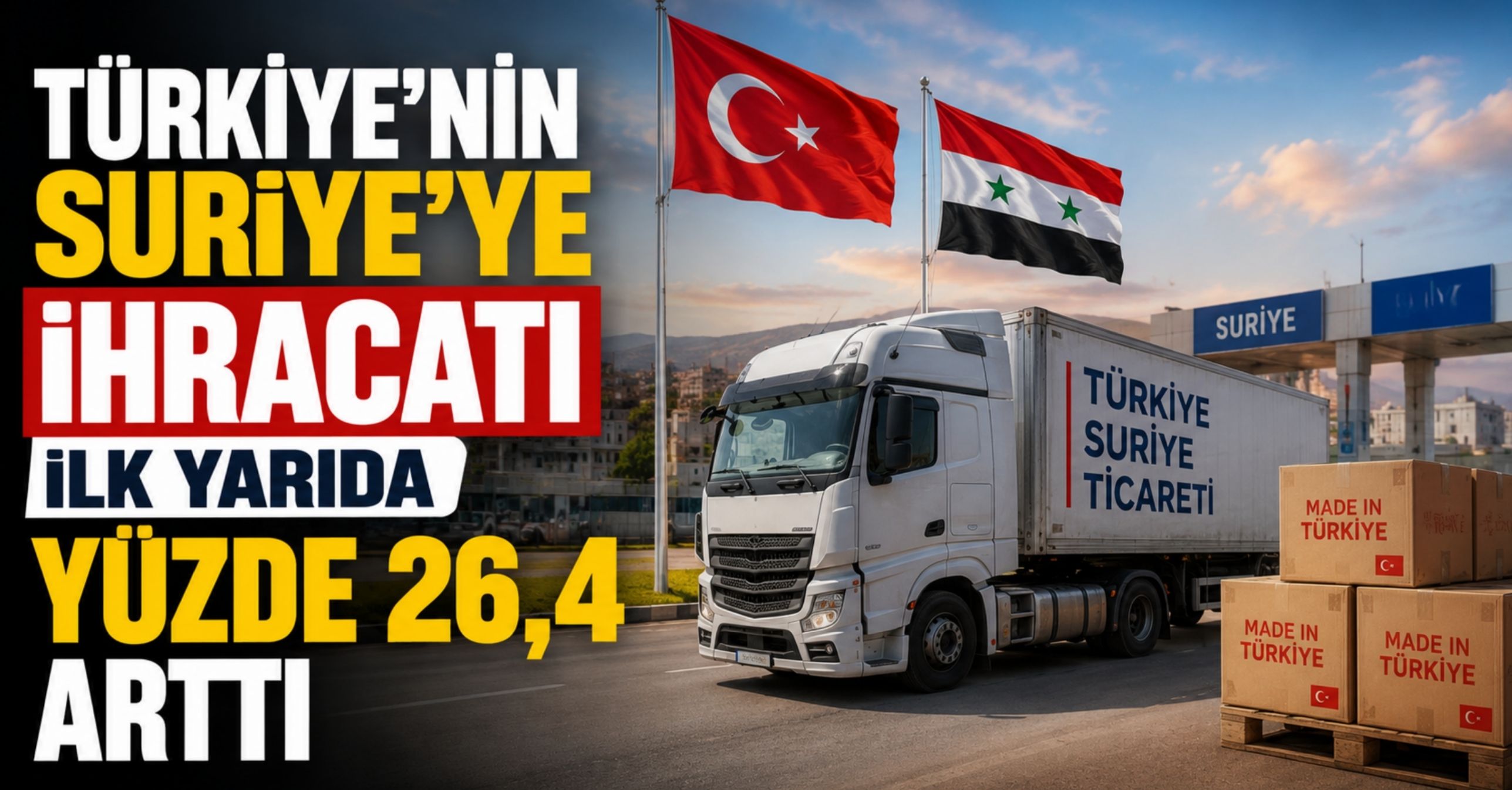 Türkiye'nin Suriye'ye İhracatı İlk Yarıda Yüzde 26,4 Arttı