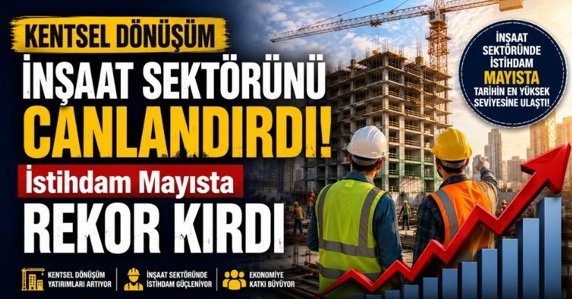 Kentsel Dönüşüm İnşaat Sektörünü Canlandırdı: İstihdam Mayısta Rekor Kırdı