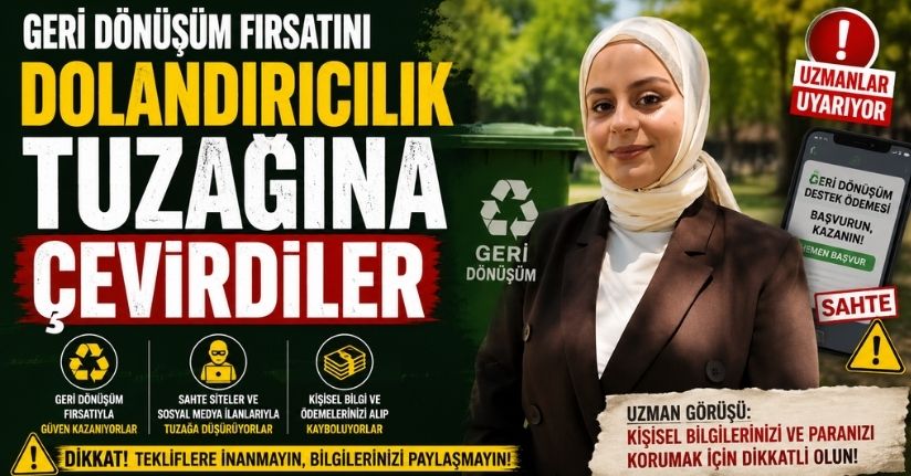 Geri dönüşüm fırsatını dolandırıcılık tuzağına çevirdiler