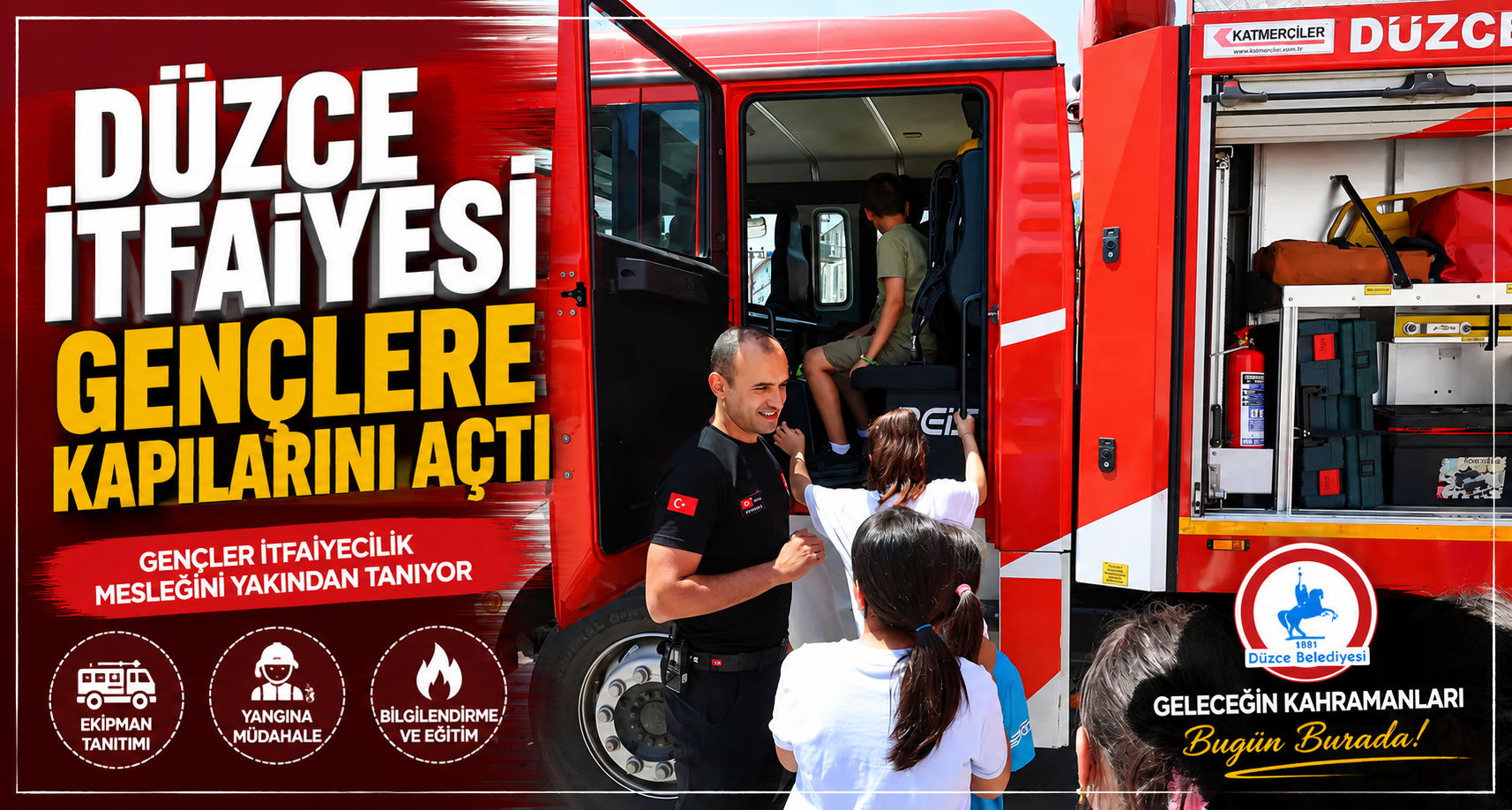 Düzce İtfaiyesi Gençlere Kapılarını Açtı