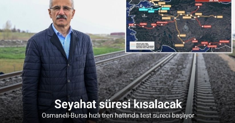 Osmaneli-Bursa hızlı tren hattında test süreci başlıyor