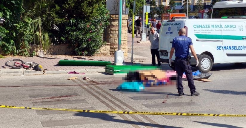 Kamyonun altında kalan bisikletli öldü