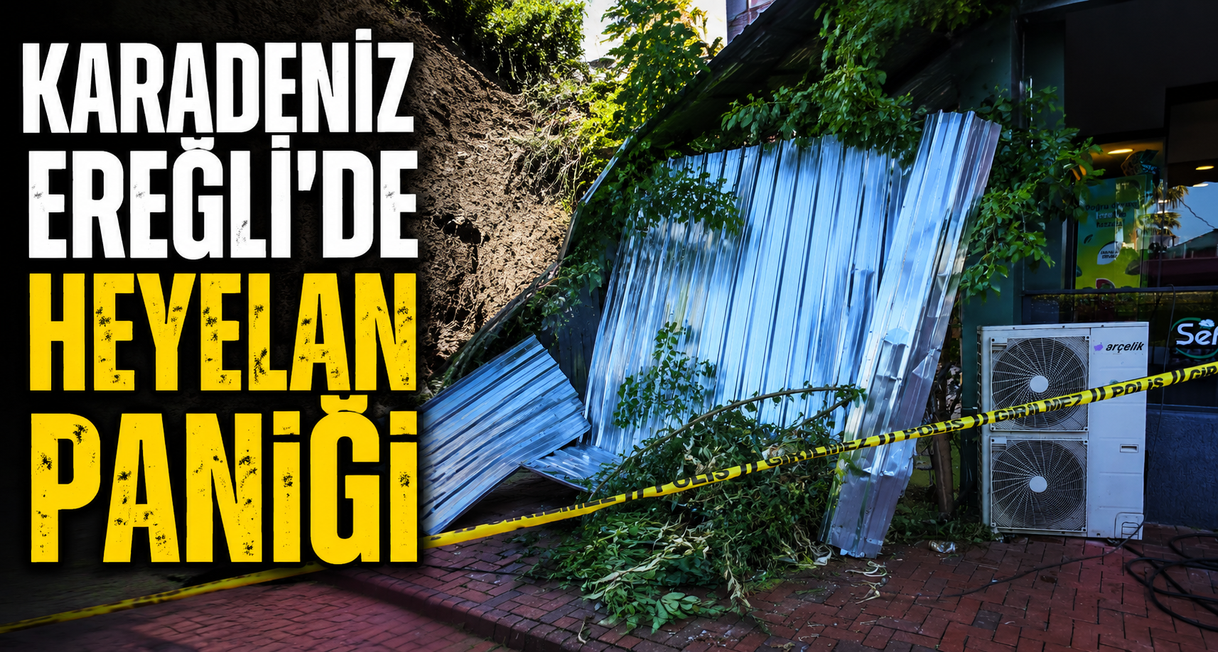 Karadeniz Ereğli'de Heyelan Paniği