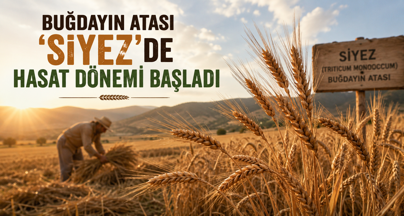 Buğdayın atası ‘siyez’de hasat dönemi başladı