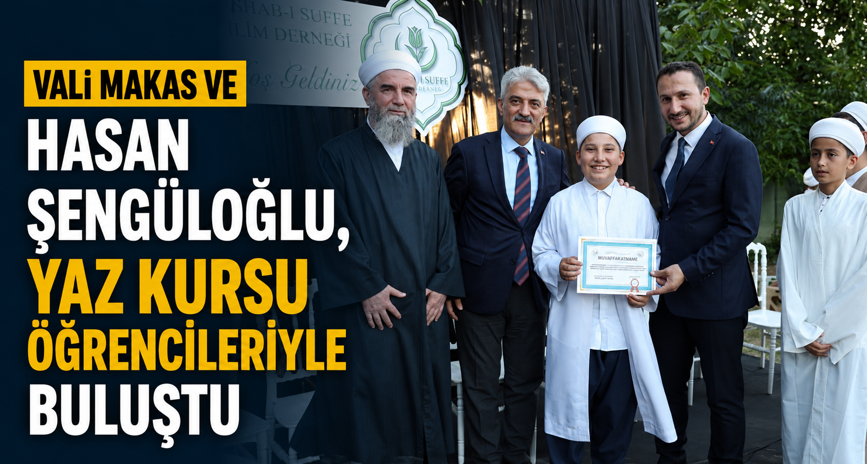 Vali Makas ve Hasan Şengüloğlu, yaz kursu öğrencileriyle buluştu