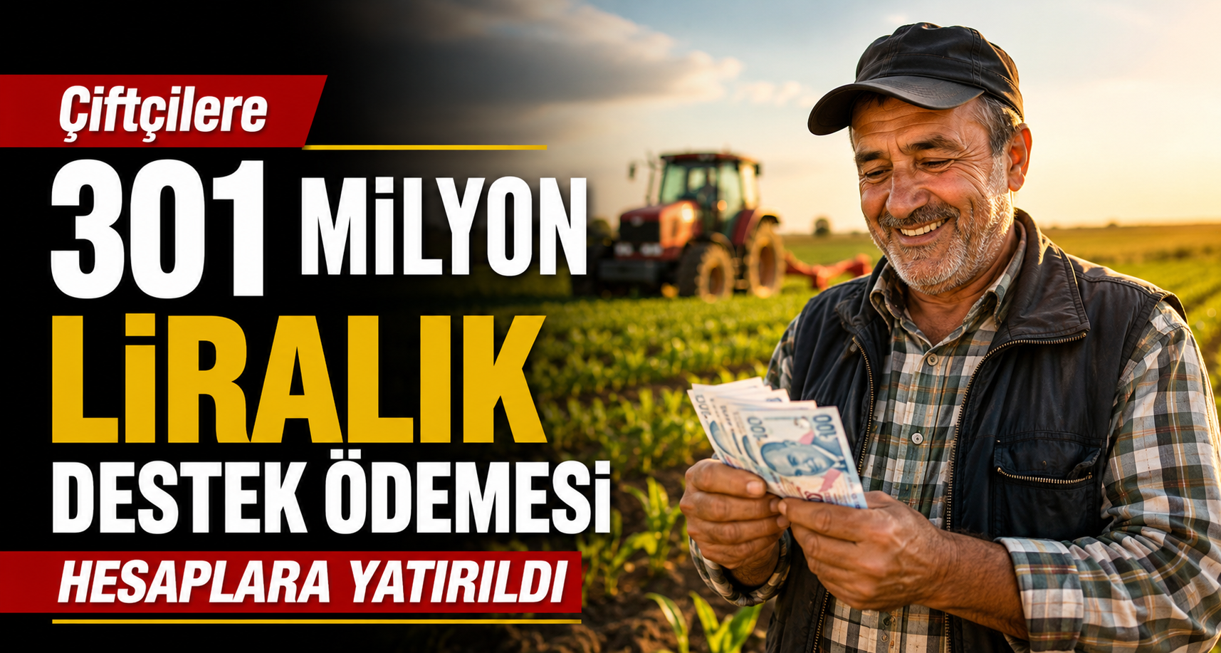 Çiftçilere 301 milyon liralık destek ödemesi hesaplara yatırıldı