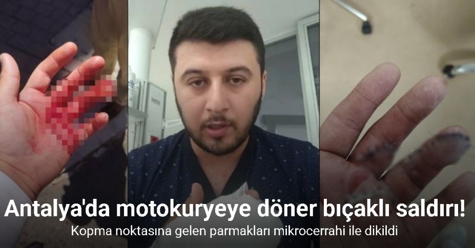 Motokuryeye döner bıçaklı saldırı