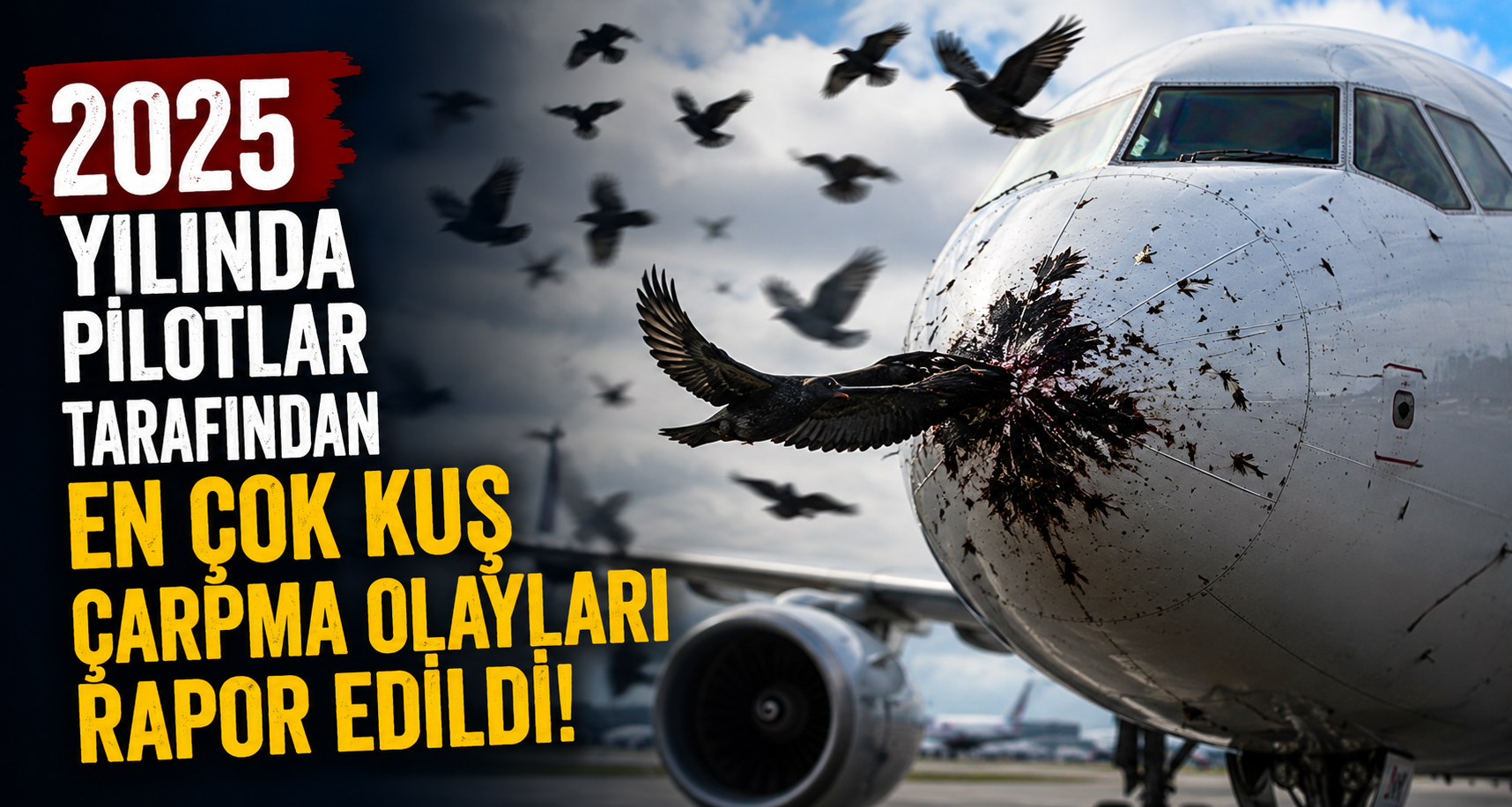 2025 yılında pilotlar tarafından en çok kuş çarpma olayları rapor edildi