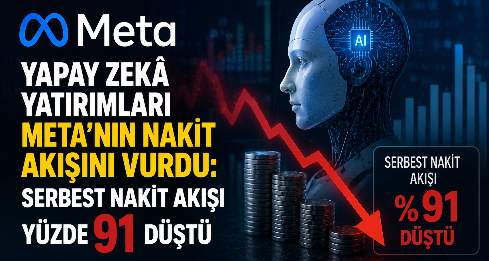 Yapay zekâ yatırımları Meta'nın nakit akışını vurdu: Serbest nakit akışı yüzde 91 düştü