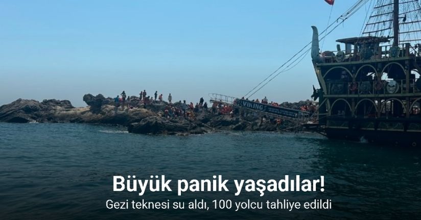 Gezi teknesi su aldı, 100 yolcu tahliye edildi