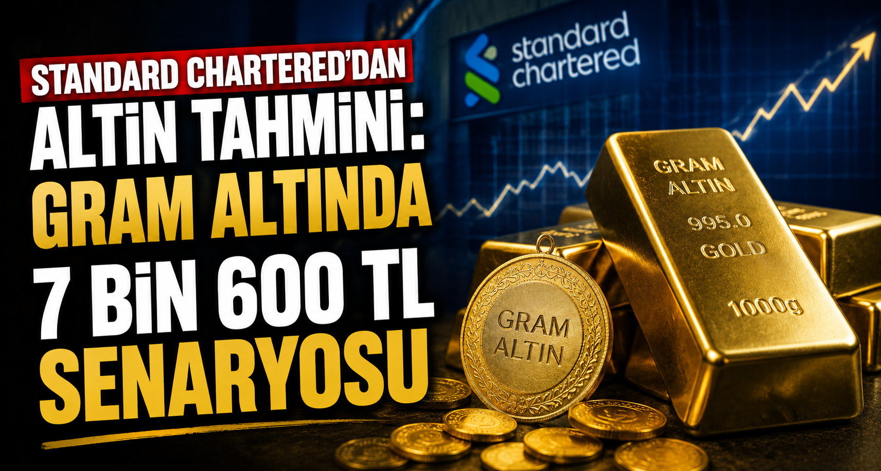 Standard Chartered'dan altın tahmini: Gram altında 7 bin 600 TL senaryosu