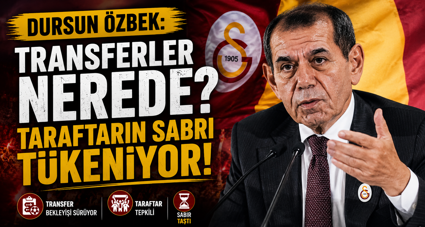Dursun Özbek, transferler nerede? Taraftarın sabrı tükeniyor