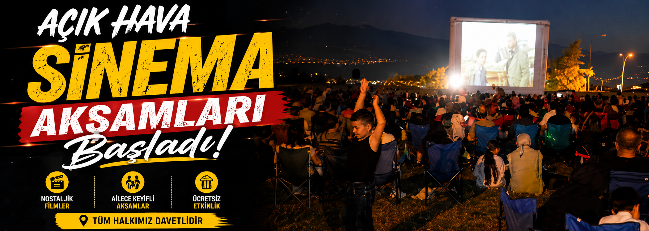 Açık Hava Sinema Akşamları Başladı