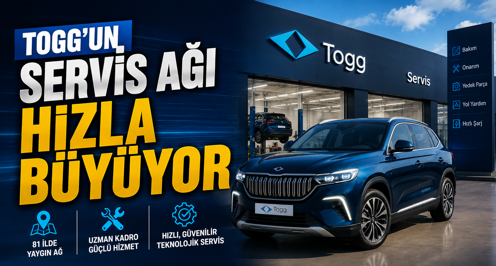 Togg Sakarya’da servis açıyor: