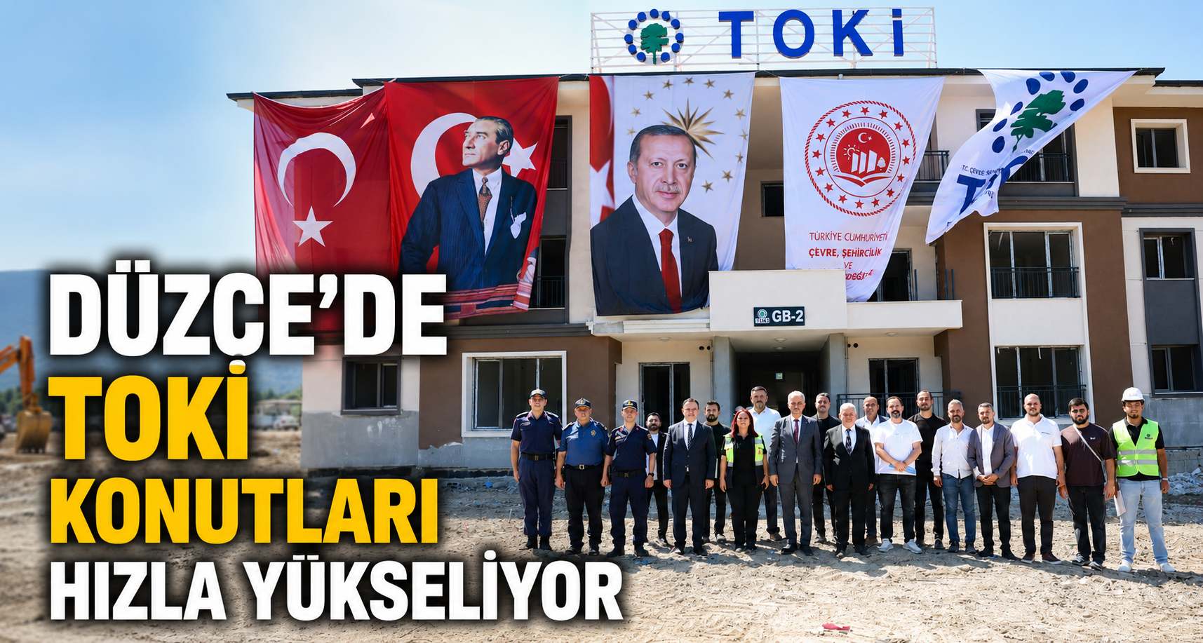 Düzce'de TOKİ konutları hızla yükseliyor