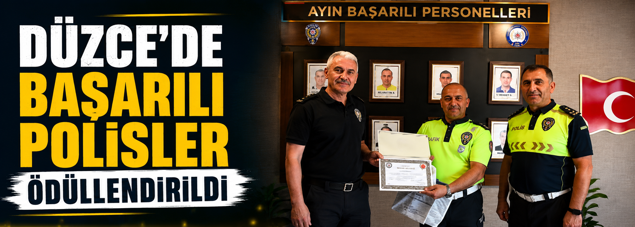 Düzce'de başarılı polisler ödüllendirildi