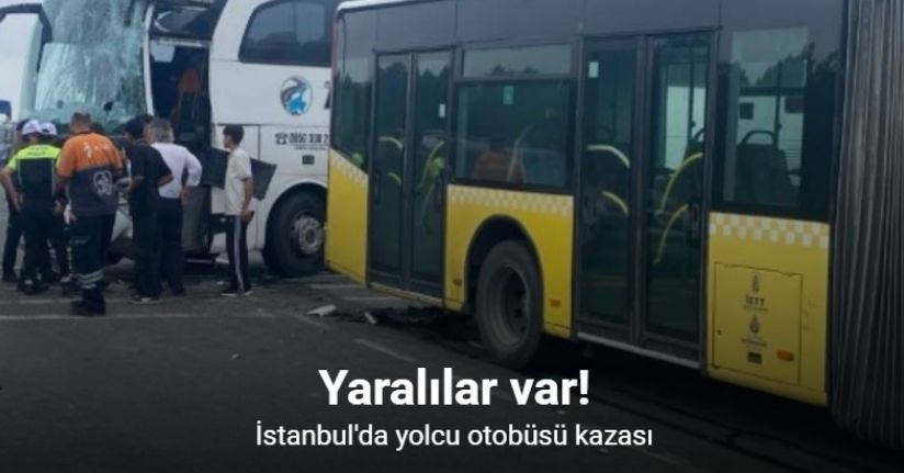 Arnavutköy’de yolcu otobüsü ile İETT otobüsü çarpıştı: 4 yaralı