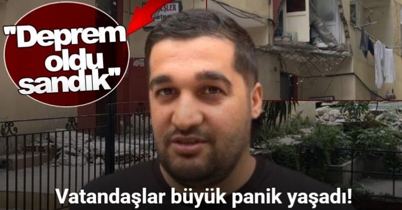 Güngören’de 5 katlı binanın balkonu yıkıldı; Bina sakini 