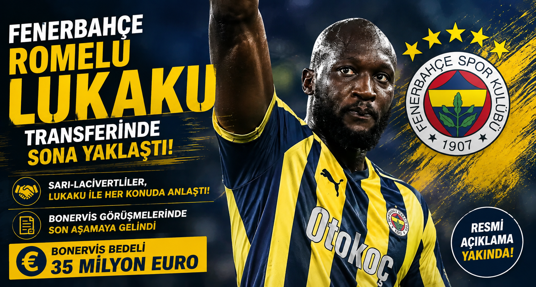Fenerbahçe Romelu Lukaku transferinde sona yaklaştı! Bonservis bedeli belli oluyor